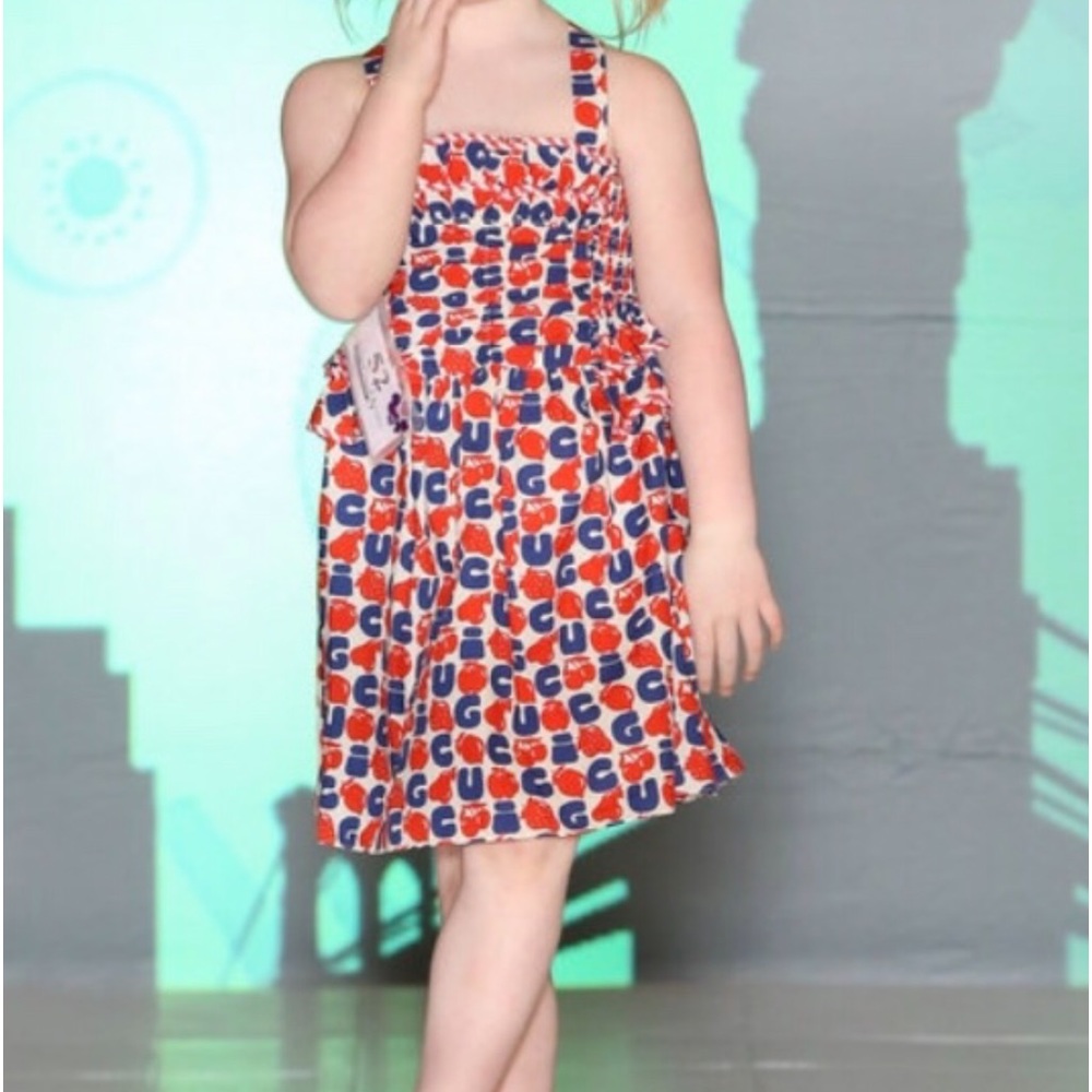 Gucci Child 4T fruit poplin dress